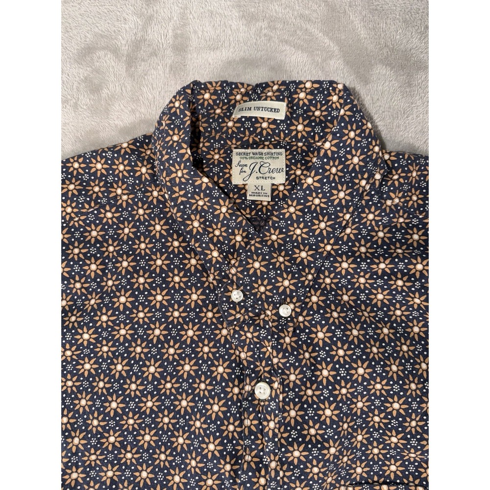 J.CREW Men's Flex Wash Dress‎ Shirt Slim Long Sleeve Size XL - Picture 2 of 15